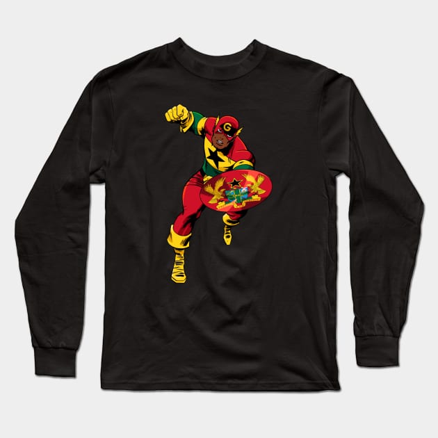 Captain Ghana Long Sleeve T-Shirt by ThirteenthFloor